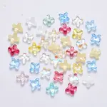 Transparent Spray Painted Glass Beads