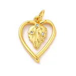 Brass Micro Pave Cubic Zirconia Pendants