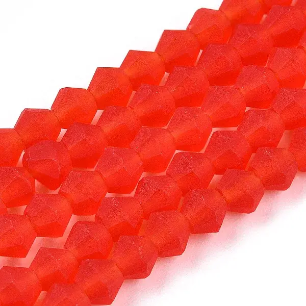 Imitate Austrian Crystal Frosted Glass Beads Strands