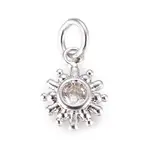 Brass Micro Pave Cubic Zirconia Charms