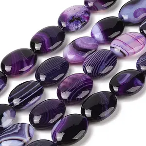 Natural Striped Agate/Banded Agate Beads Strands
