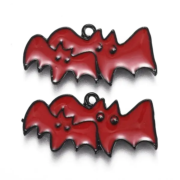 Halloween Theme Alloy Enamel Pendants