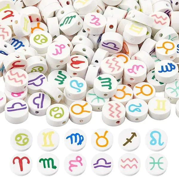 192Pcs 12 Styles Handmade Polymer Clay Beads