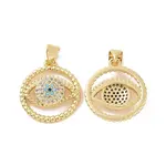 Brass Micro Pave Cubic Zirconia Pendants