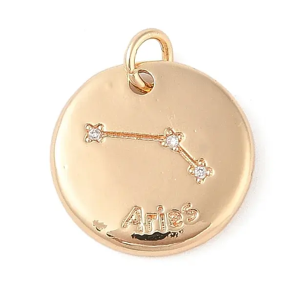 Brass with Clear Cubic Zirconia Pendants
