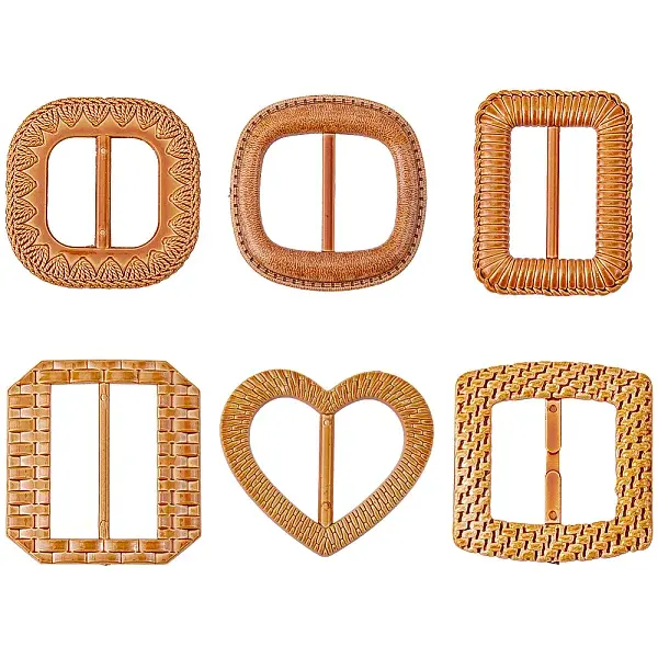 6Pcs 6 Styles Plastic Buckles