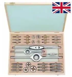 Závitníky a závitová očka Whitworth BSW 1/8" - W1/2", sada 20 dílů - Bučovice Tools