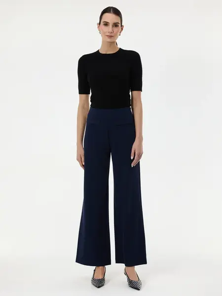 Tmavě modré rovné kalhoty ORSAY