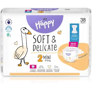 BELLA Baby Happy Soft&Delicate jednorazové plienky Mini 3-6 kg 38 ks