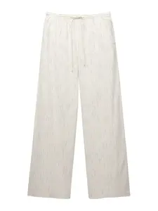 Pull&Bear Nohavice  svetlobéžová / čierna