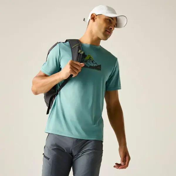 Pánské funkční tričko regatta fingal tyrkysová l
