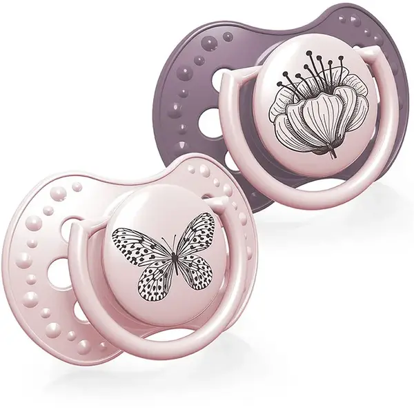 LOVI Botanic 0-3m dudlík Girl 2 ks