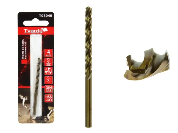 GEKO HSS kobaltový vrták M35 3 drážky ostrý 4 mm