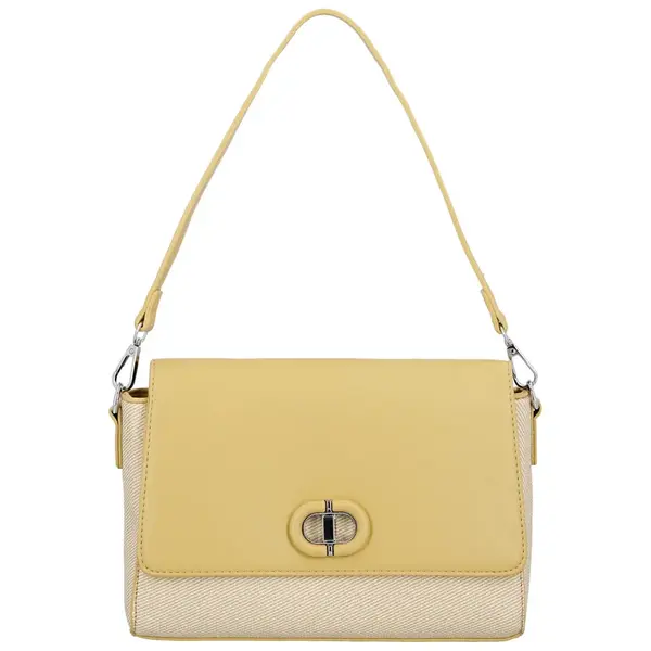 Elegantní dámská koženková kabelka na rameno Ciri, žlutá
