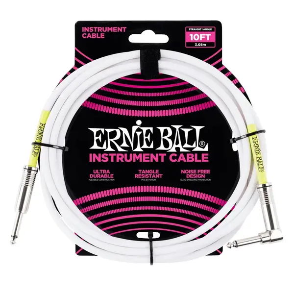 Ernie Ball 10' Classic Cable White