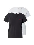 LEVI'S ® Tričko '2 Pack Vneck Tee'  čierna / biela