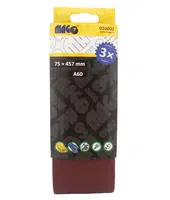 Brusný pás A60, 75 x 457 mm, sada 3 ks - MAGG 020002 Zrnitost: A60