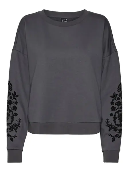 VERO MODA Mikina 'VMHELEN TRINA'  tmavosivá / čierna