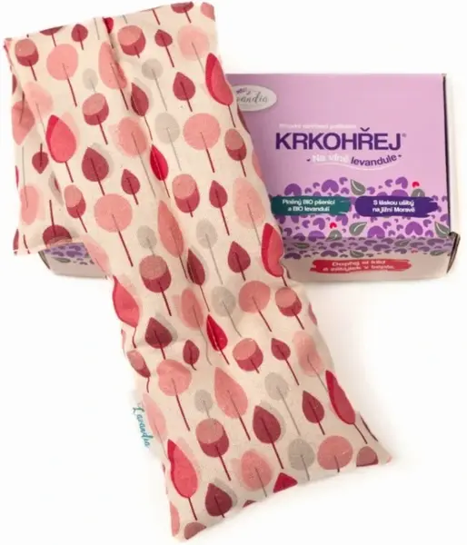 Krkohřej - nahřívací polštářek, růžový les