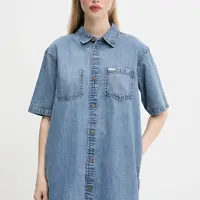 Džínové šaty Guess Jeans modrá barva, mini, W5GK99 D5M81
