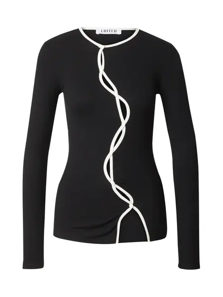 EDITED Tričko 'Yosefine'  čierna / biela