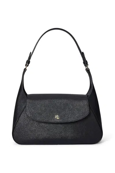 Kožená kabelka Lauren Ralph Lauren černá barva, 431969364