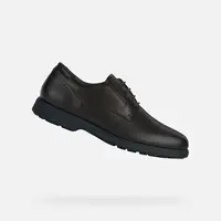 Dark brown men's formal shoes Geox Spherica EC11 Wide - Men