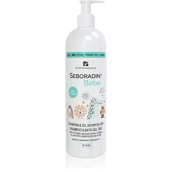 Seboradin Bebe sprchový gél a šampón 2 v 1 pre deti od narodenia 500 ml