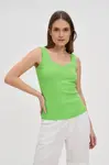 Marisse Green Ribbed Top