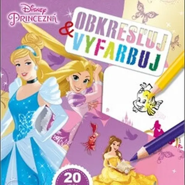 Obkresľuj a vyfarbuj Princezné