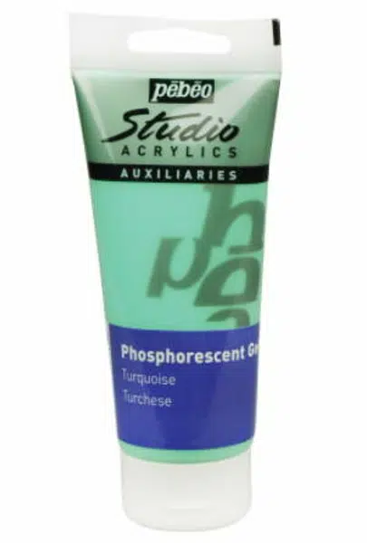 Fosforeskující barva Pébéo 100ml – tyrkysová