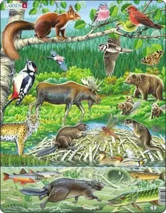 Puzzle MAXI - Zvířátka v lese/45 dílků