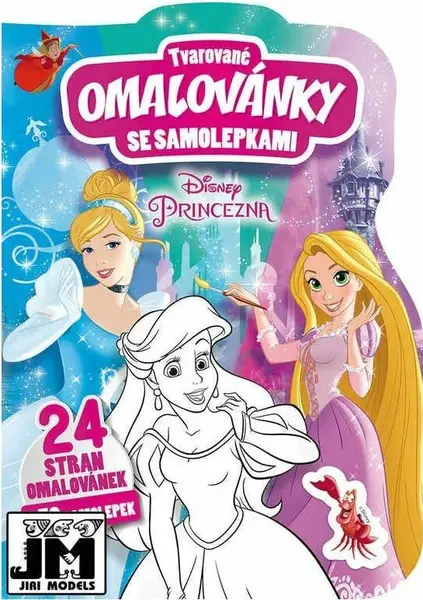 Tvarované omalovánky se samolepkami - Princezny - kolektiv autorů