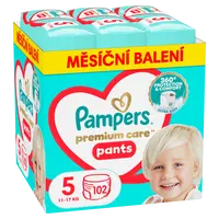 PAMPERS Premium Care Pants Plenkové kalhotky vel. 5, 12-17 kg, 102 ks