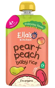 ELLA'S KITCHEN BIO Dětská rýže, hruška a broskve 120 g