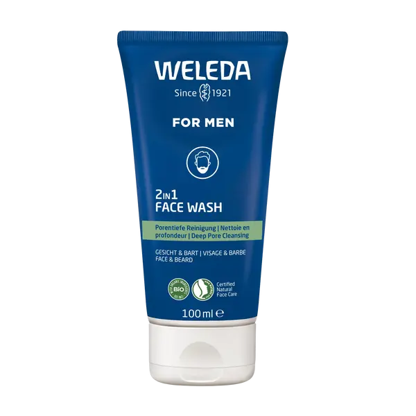 WELEDA For Men 2v1 Čistící gel na obličej a vousy