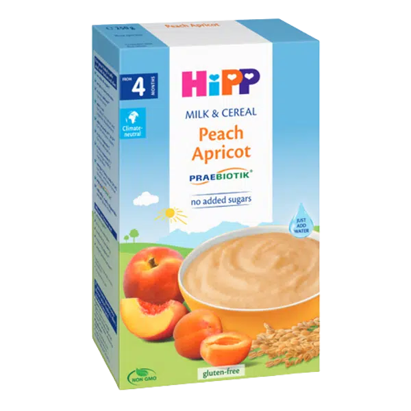 HIPP Praebiotik Mléčná kaše broskev a meruňka 250 g