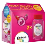 CENTRUM Kids Gummies, Malina a jahoda želé, Dárkové balení 2 x 60 tablet