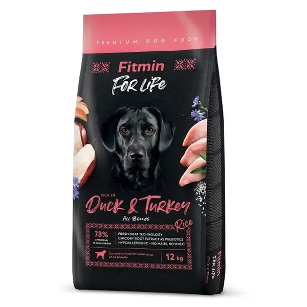 Fitmin Dog For Life Duck & Turkey 12 kg | Granule pro psy