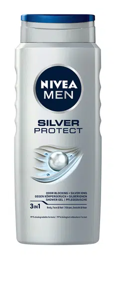 Nivea Sprchový gél pre mužov Silver Protect 500 ml