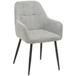 MID.YOU ŽIDLE S PODRUČKAMI, železo, tkaná látka, šedá, černá