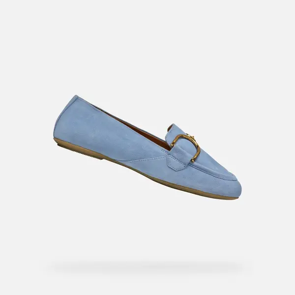 Light blue women's moccasins Geox Palmaria - Women's