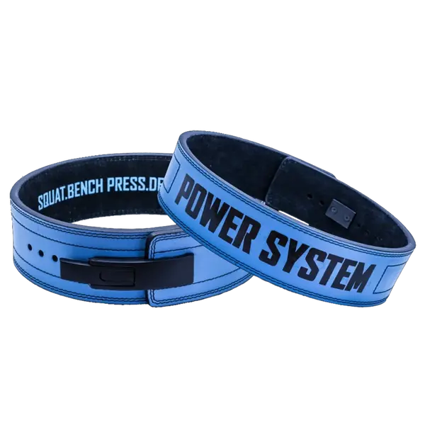 Power System Fitness opasek s přezkou Full Power 3810 modrý - M