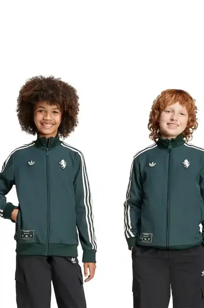 Dětská mikina adidas Performance JUVENTUS zelená barva, s aplikací, JM9450