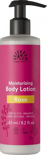 URTEKRAM Rozmazlující růžové tělové mléko BIO 245 ml