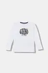 Dětské bavlněné tričko s dlouhým rukávem Guess bílá barva, s potiskem, N5BI01 I3Z14