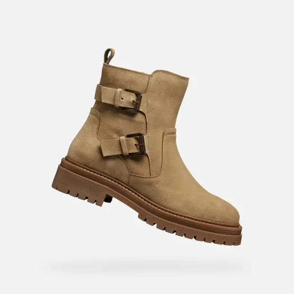 Beige women's ankle boots Geox Iridea - Women's