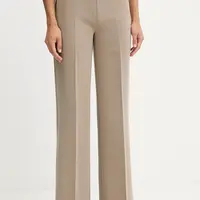 Kalhoty Marciano Guess ELLA dámské, béžová barva, široké, high waist, 5YGB01 7357A