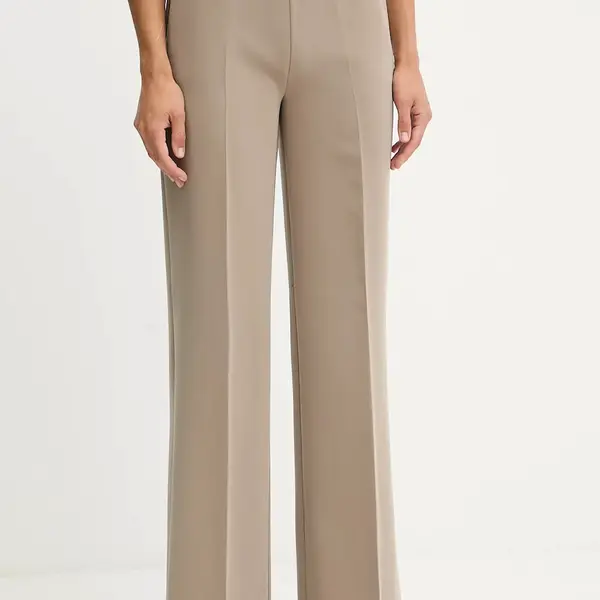 Kalhoty Marciano Guess ELLA dámské, béžová barva, široké, high waist, 5YGB01 7357A