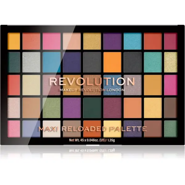 Revolution Maxi Reloaded Palette paletka pudrových očních stínů odstín Dream Big 45x1.35 g